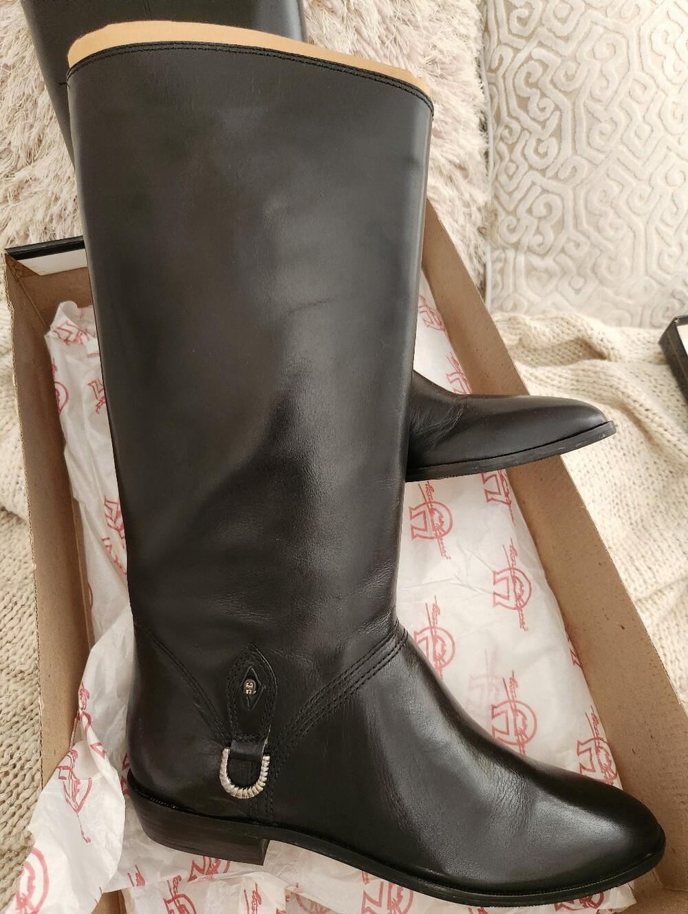 NIB Etienne Aigner Leather Tall Riding Boots 9 N